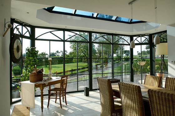 Sunroom inclus de revêtement en verre de poudre certificat pour de patios et de résidence CE